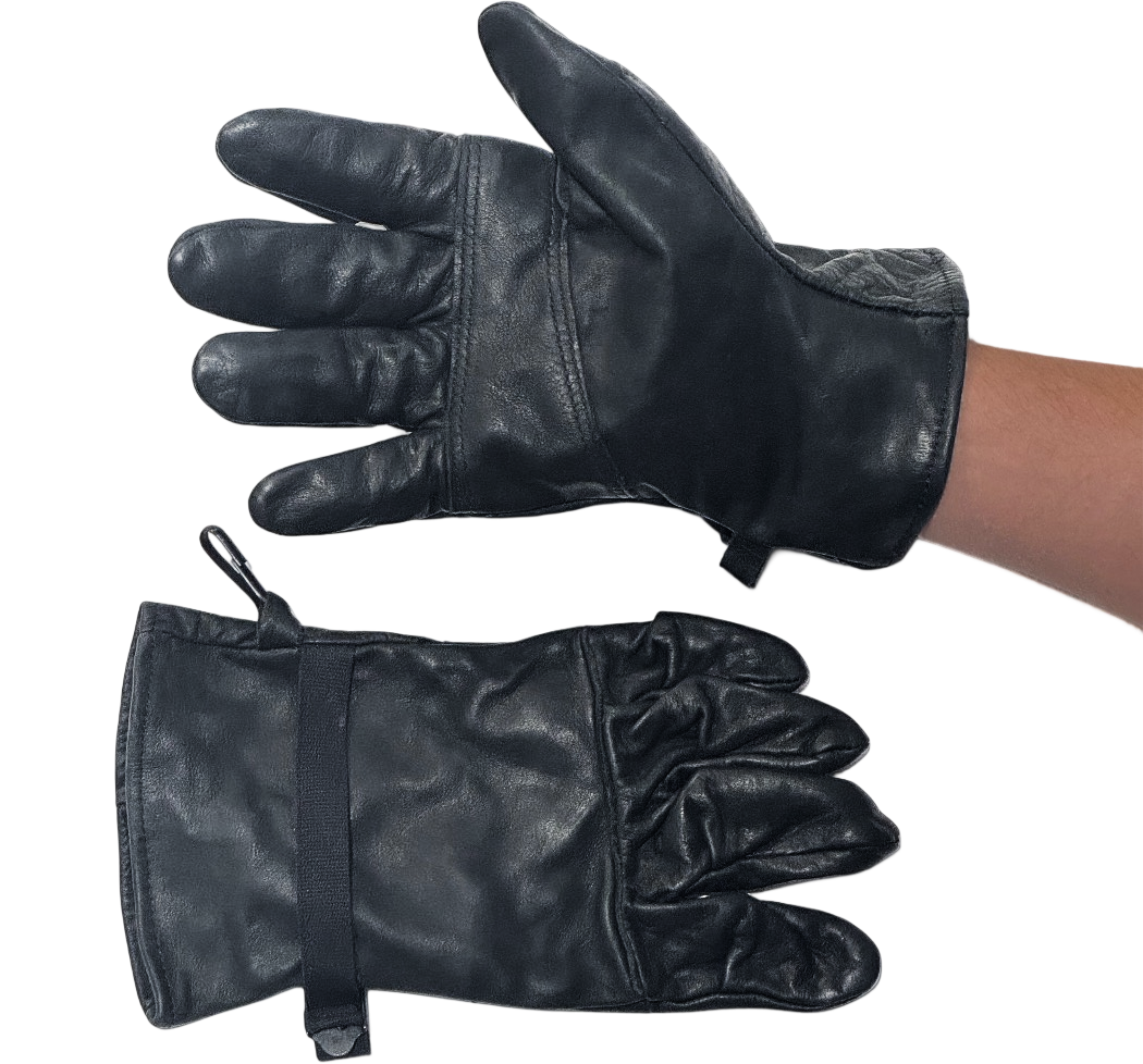 BLACK MILITARY LEATHER WORK GLOVES – WELLS LAMONT ISSUE image 1