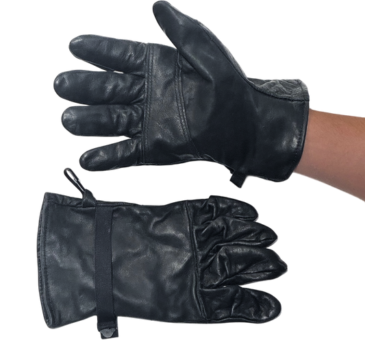 BLACK MILITARY LEATHER WORK GLOVES – WELLS LAMONT ISSUE image 1