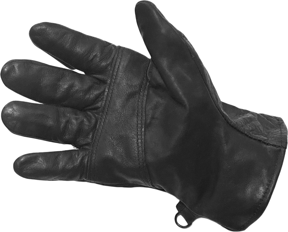 BLACK MILITARY LEATHER WORK GLOVES – WELLS LAMONT ISSUE image 0