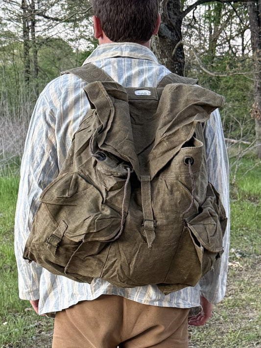 ITALIAN MILITARY CANVAS RUCKSACK