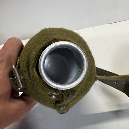 ROMANIAN ARMY CANTEEN W/ WOOL COVER AND CUP