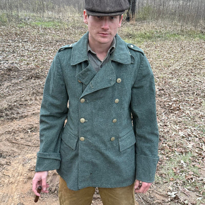 AURA FARM WW1 SWISS ARMY MEDIC WOOL PEACOAT image 0