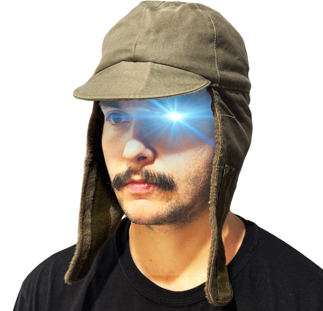 OD GERMAN COLD WEATHER PILE CAP image 0